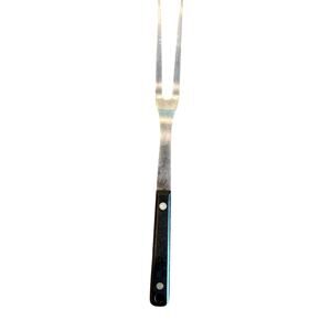 Vintage Ekco Flint Stainless Steel Carving Fork 2 Prong 12" Meat Utensil